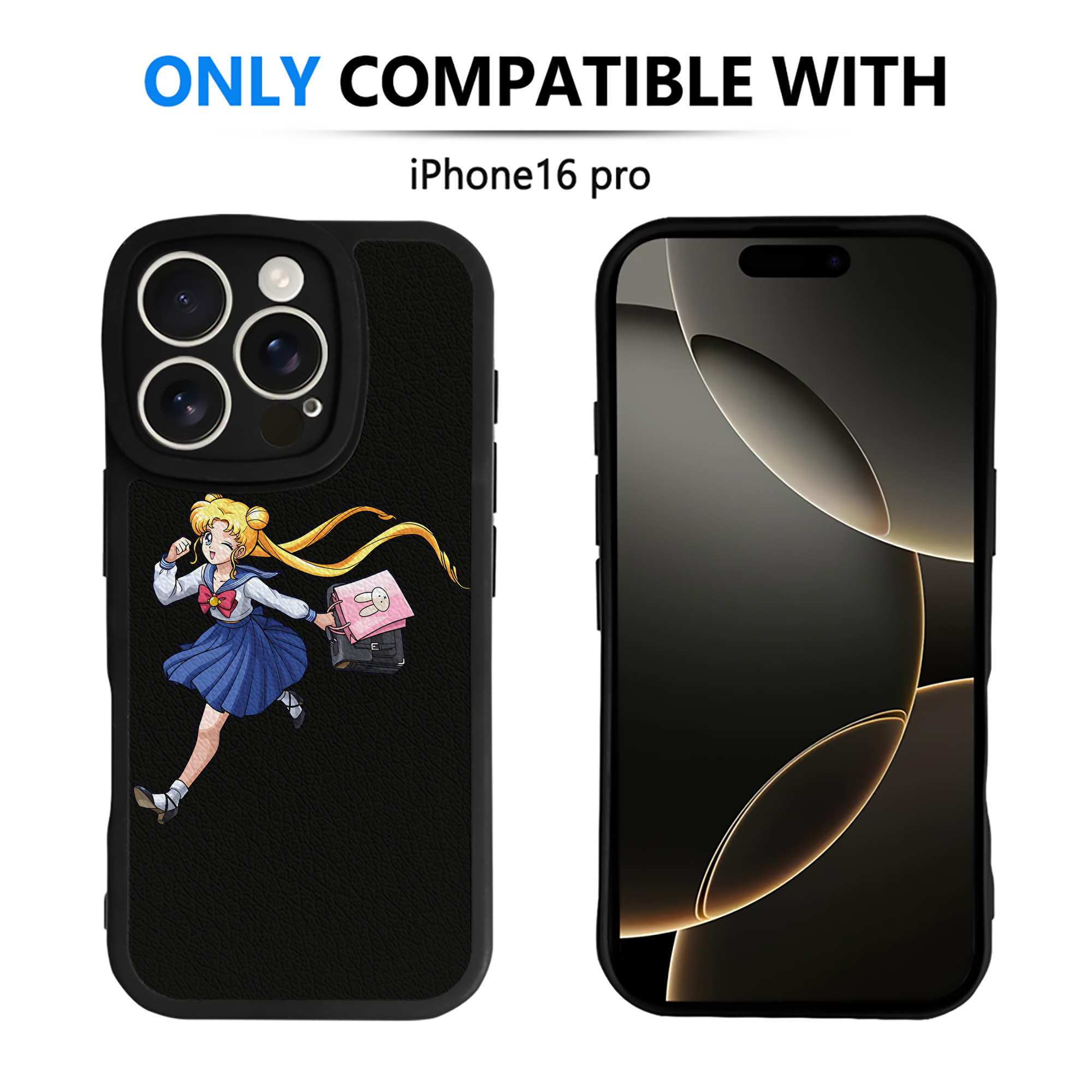 （画像用） 美少女戦士セーラームーン 愛野 美奈子 あいの みなこ Sailor Moon Aino Minako 【iPhone 16シリーズ対応】シリコンスマホケース（レザー調） 材質：シリコン
